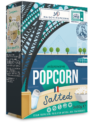 "Maison Popcorn" salted French microwave popcorn
